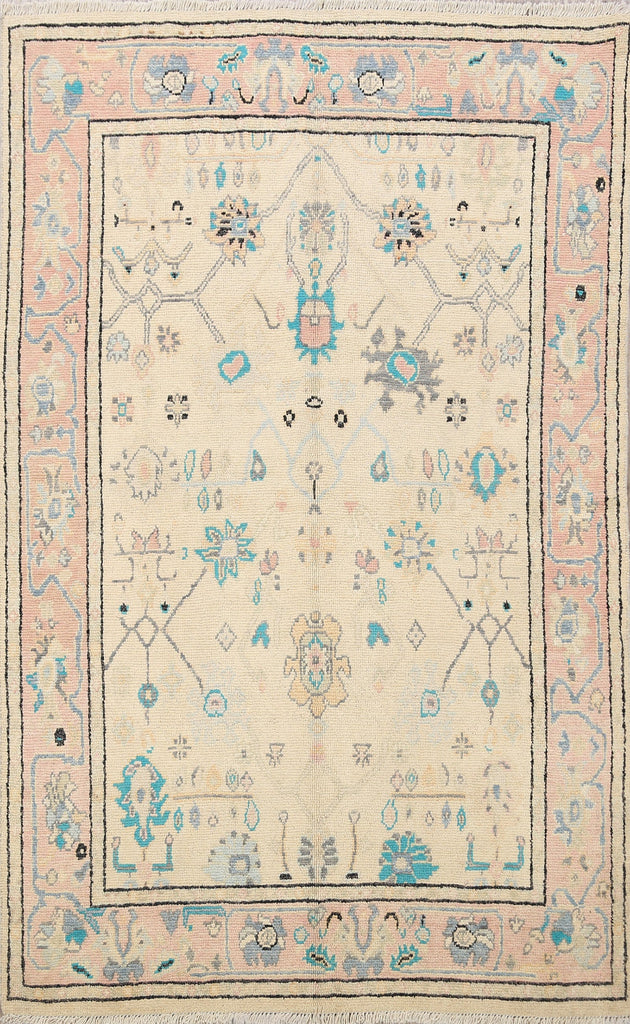 Floral Oushak Oriental Area Rug 5x6