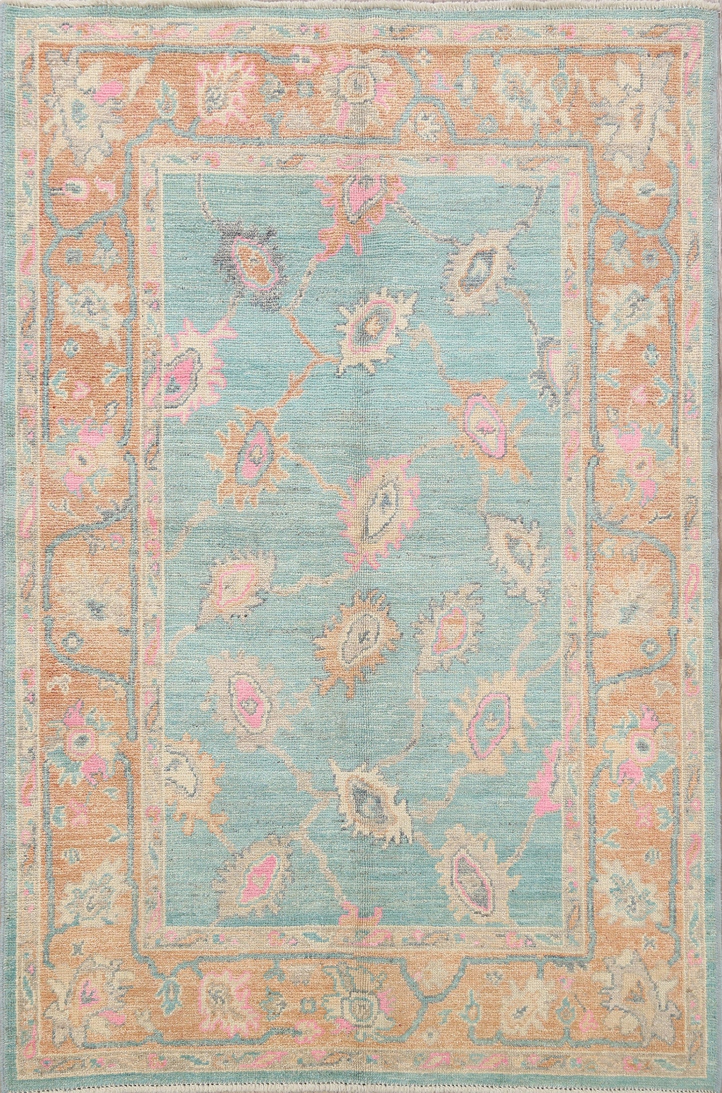 Floral Oushak Oriental Area Rug 5x7