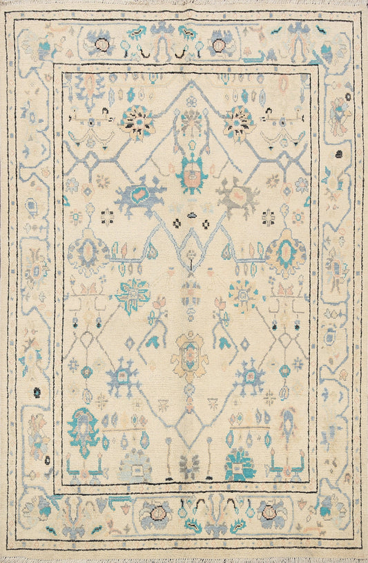 Floral Oushak Oriental Area Rug 5x6