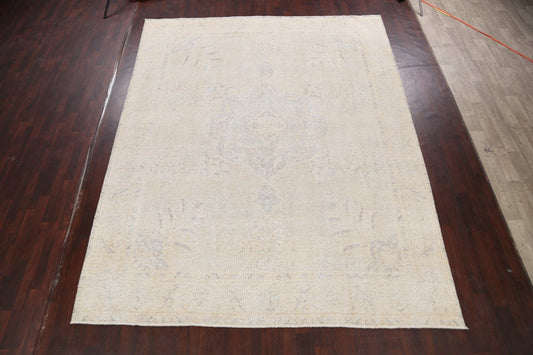 Antique Muted Distressed Tabriz Persian Area Rug 10x12