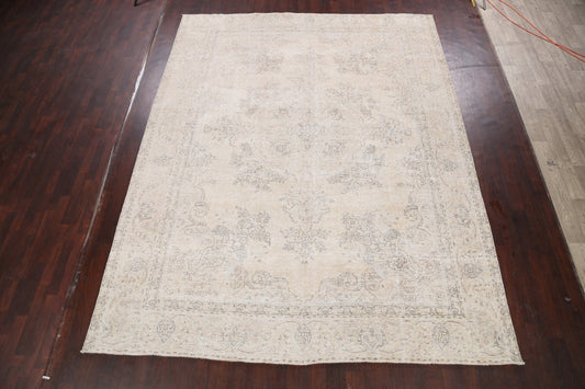 Muted Floral Tabriz Persian Area Rug 10x12