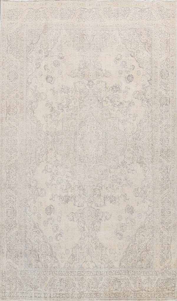 Muted Distressed Tabriz Persian Area Rug 9x13