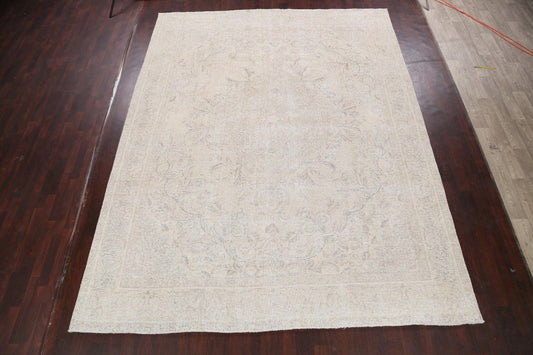 Muted Distressed Tabriz Persian Area Rug 10x12