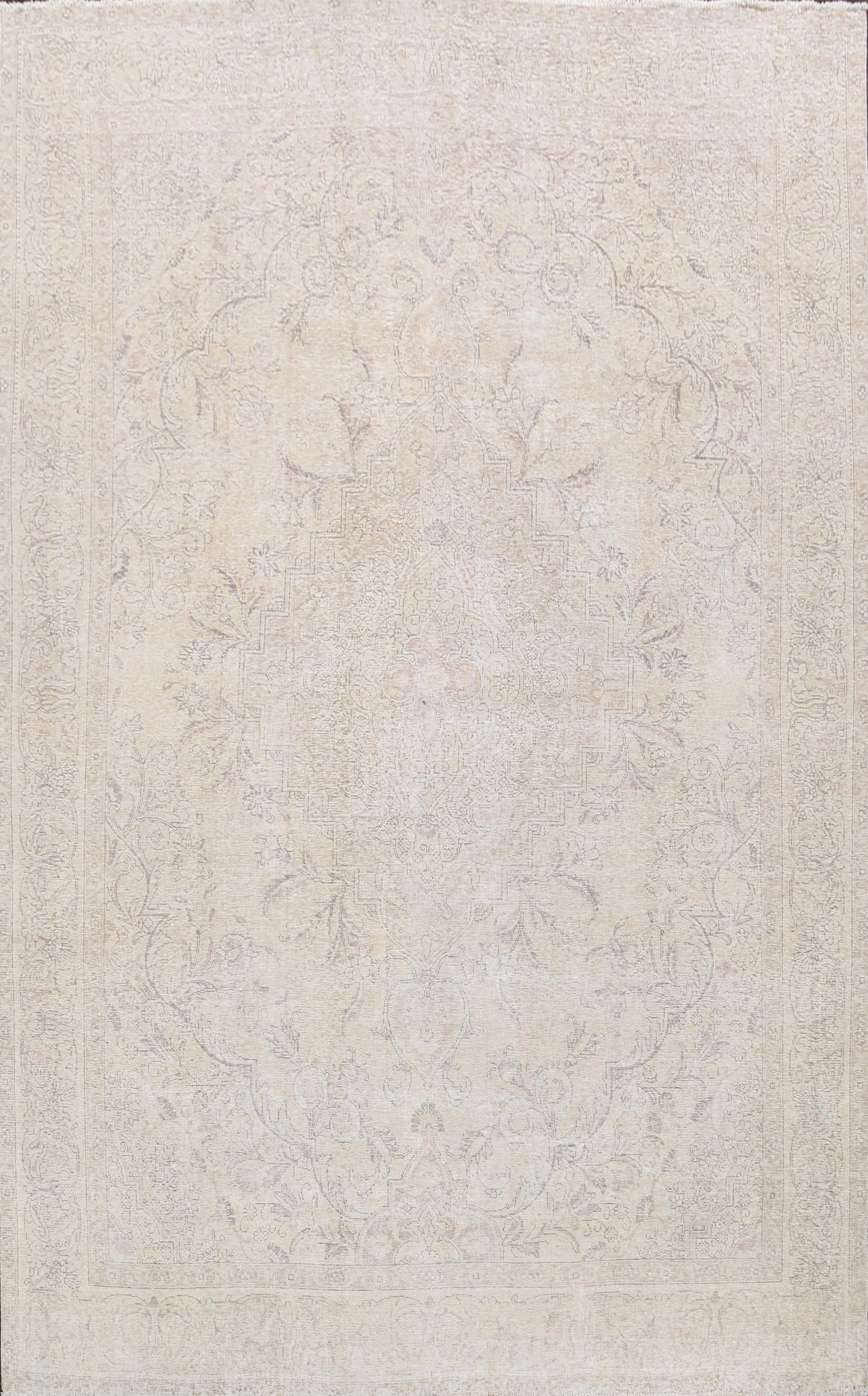 Muted Distressed Tabriz Persian Area Rug 10x12