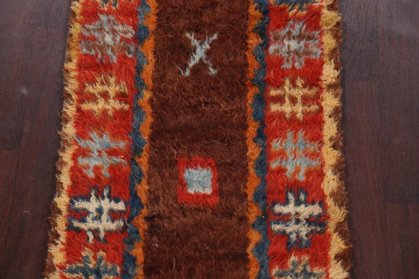 Tribal Moroccan Oriental Runner Rug 2x9