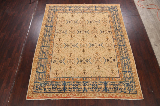 Antique 100% Vegetable Dye Ziegler Sultanabad Persian Area Rug 9x11