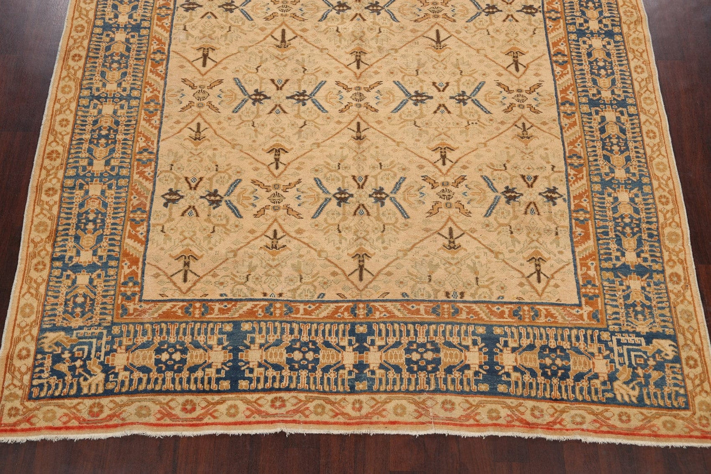 Antique 100% Vegetable Dye Ziegler Sultanabad Persian Area Rug 9x11