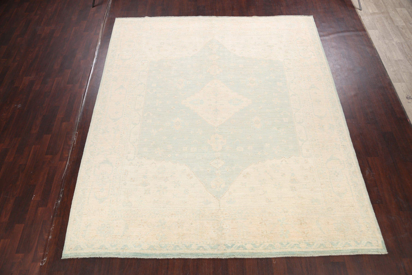 Muted Geometric Oushak Turkish Oriental Area Rug 9x11