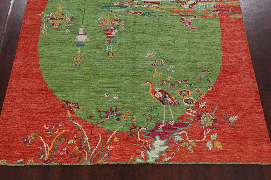 Pictorial Art Deco Chinese Oriental Area Rug 8x10