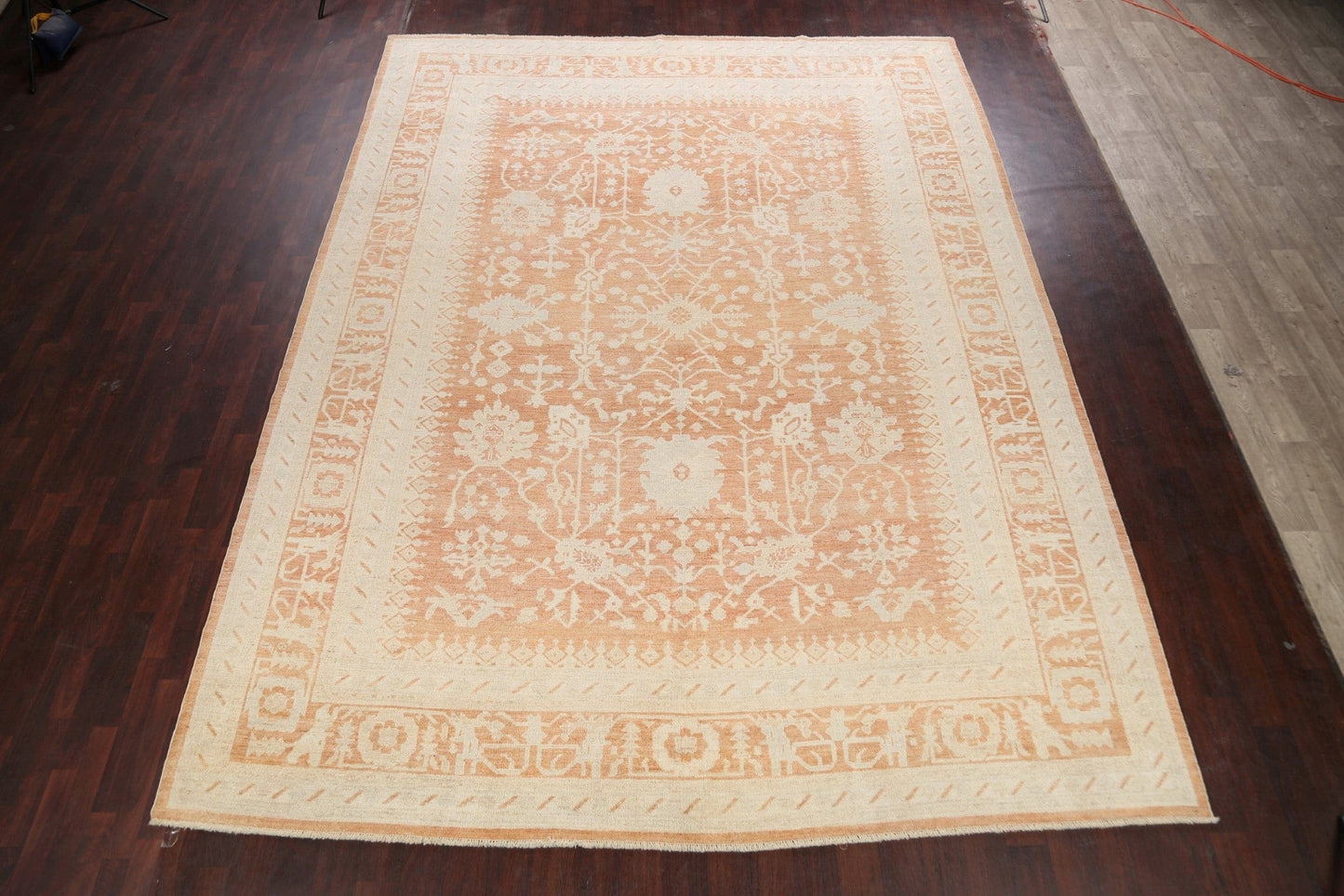 Large Floral Oushak Oriental Area Rug 11x14