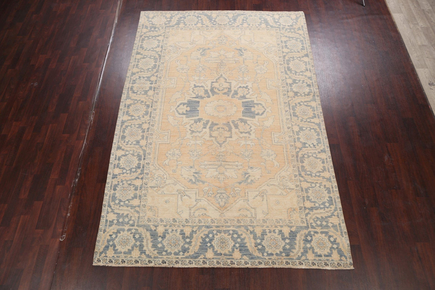 Geometric Khotan Oriental Area Rug 7x11