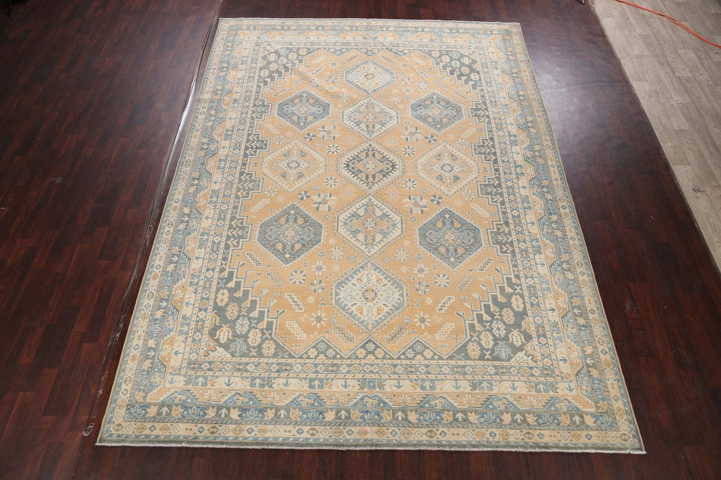 Geometric Khotan Oriental Area Rug 9x13