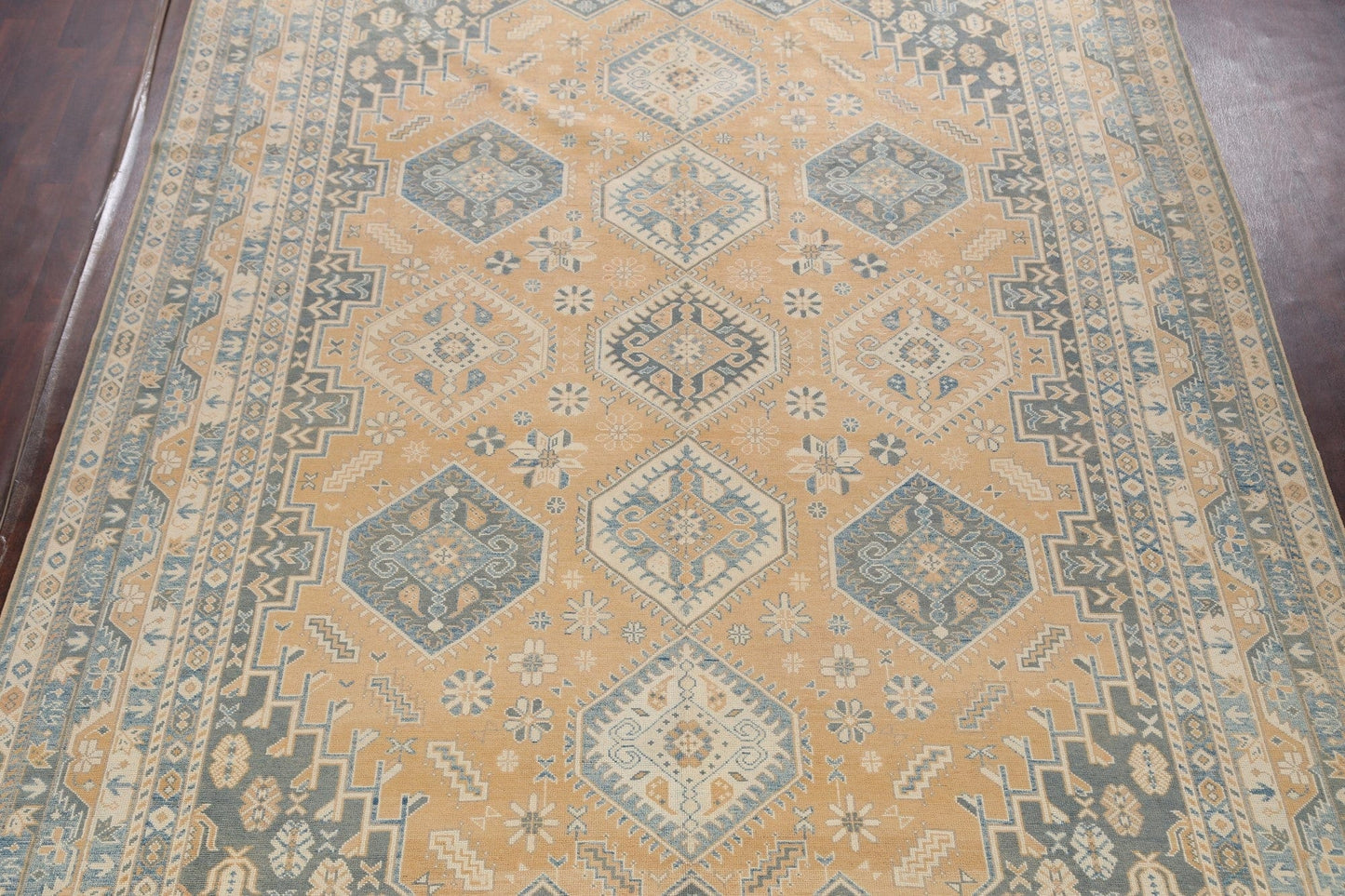 Geometric Khotan Oriental Area Rug 9x13