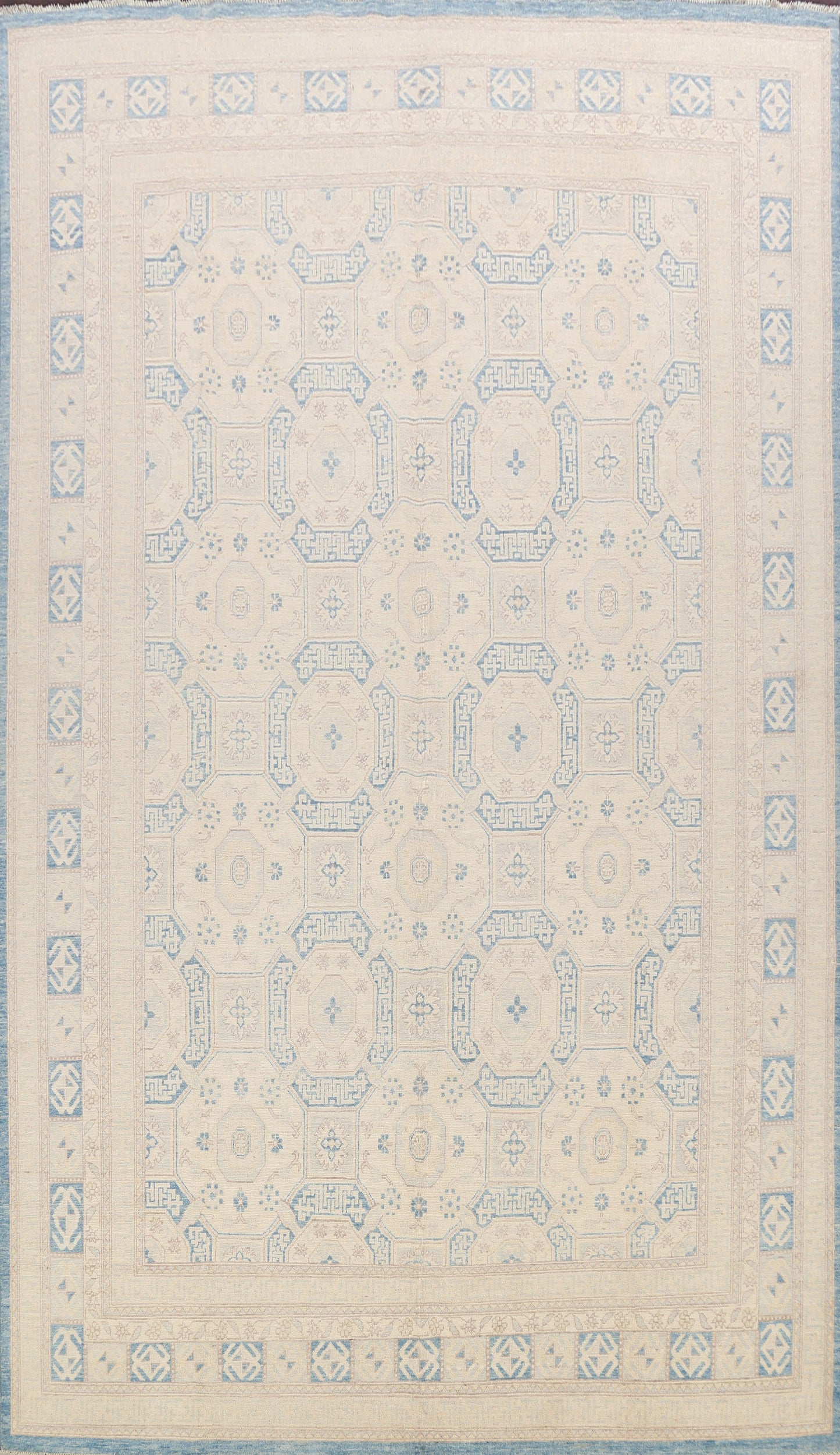 Geometric Khotan Oriental Area Rug 10x13