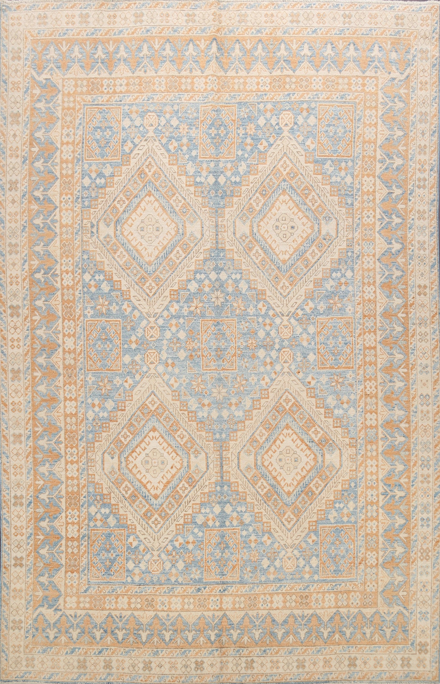 Geometric Khotan Oriental Area Rug 8x10