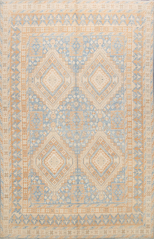 Geometric Khotan Oriental Area Rug 8x10