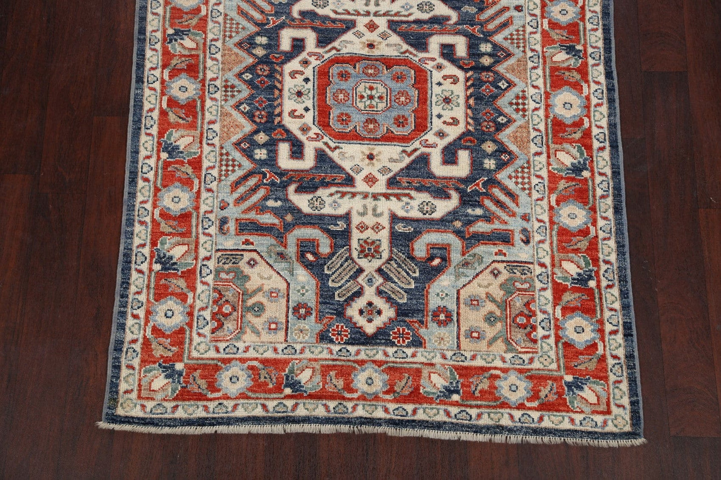 Geometric Khotan Oriental Area Rug 4x6