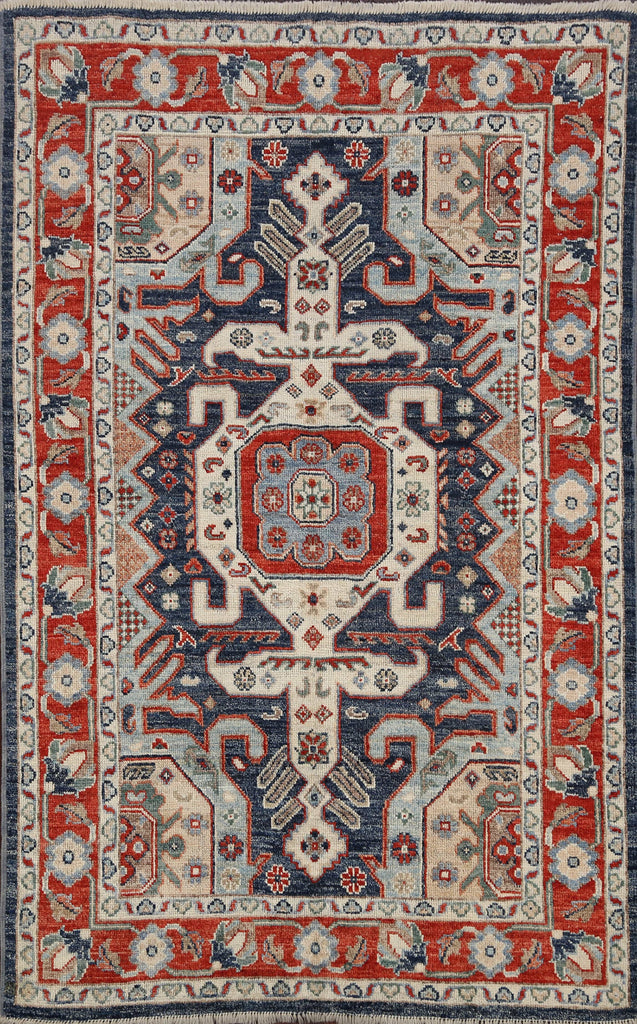 Geometric Khotan Oriental Area Rug 4x6