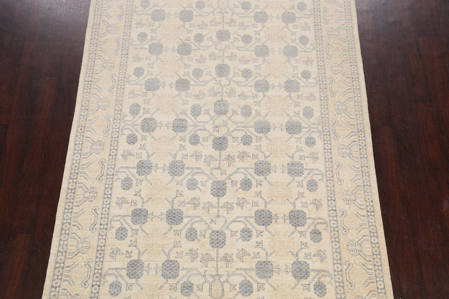 Geometric Khotan Oriental Area Rug 6x9