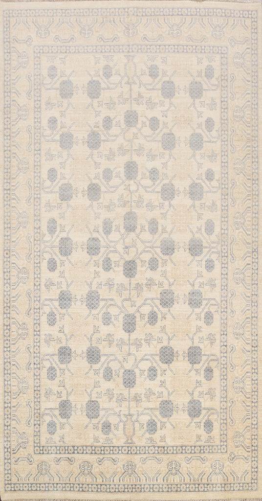 Geometric Khotan Oriental Area Rug 6x9