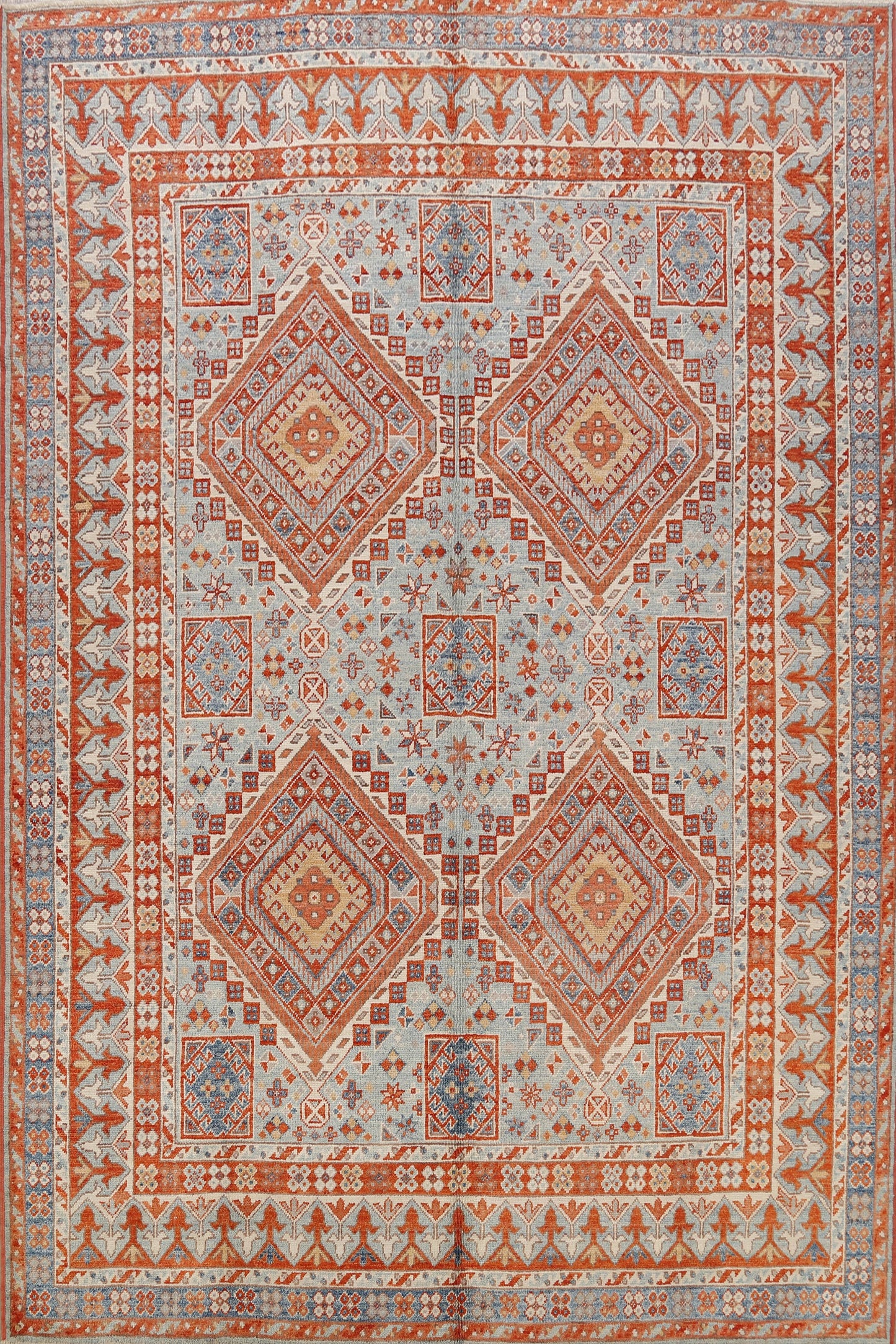 100% Vegetable Dye Khotan Oriental Area Rug 9x10