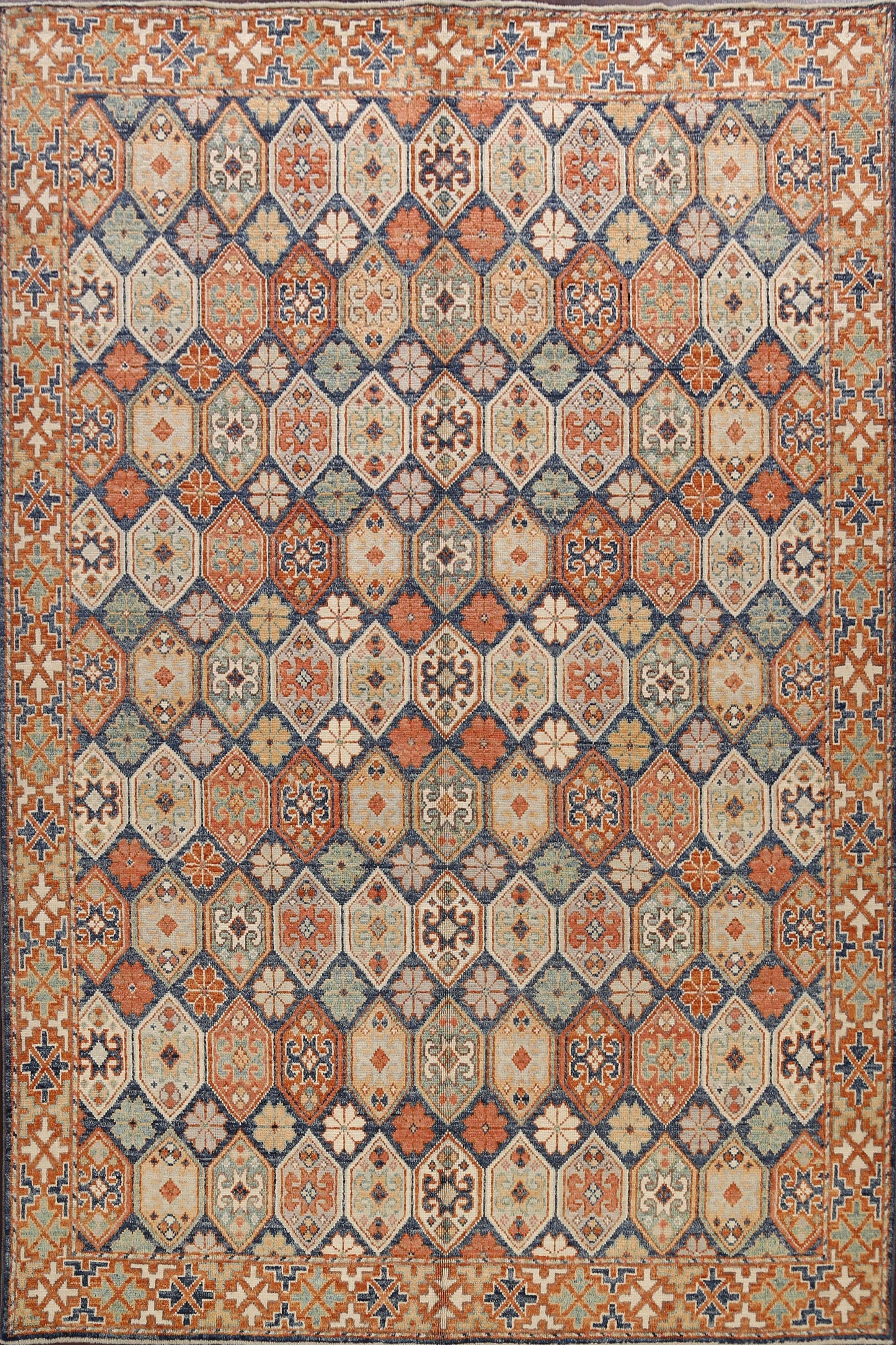 100% Vegetable Dye Khotan Oriental Area Rug 9x10