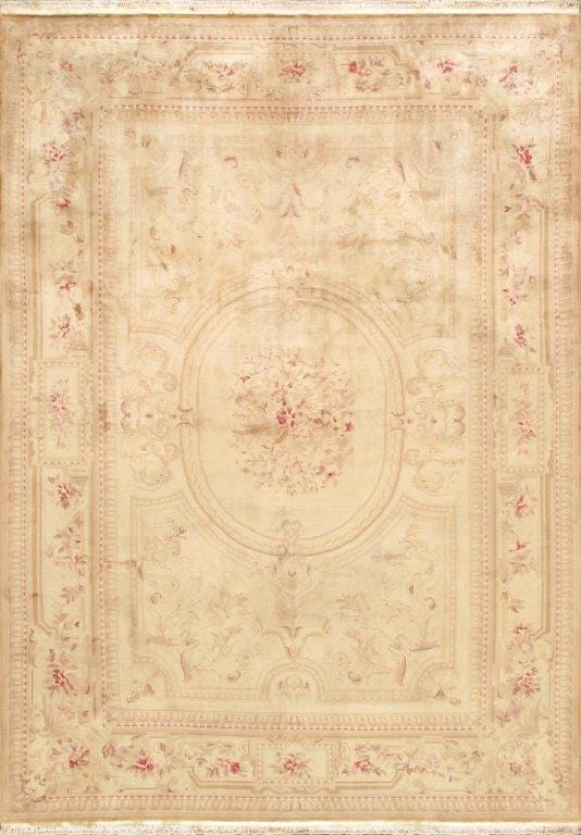 Savonnerie Collection Hand-Knotted Wool Area Rug- 9' 6" X 13' 6"
