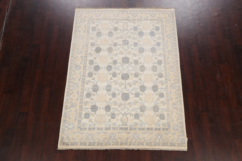 Vegetable Dye Authentic Oushak Oriental Area Rug 5x7