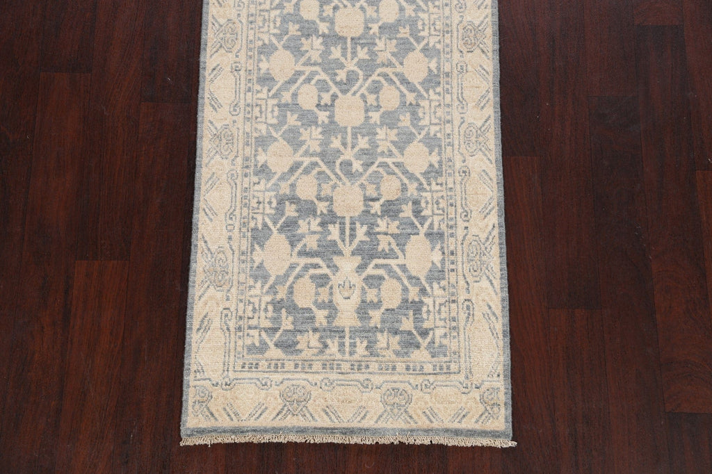 Vegetable Dye Oushak Turkish Oriental Runner Rug 3x9