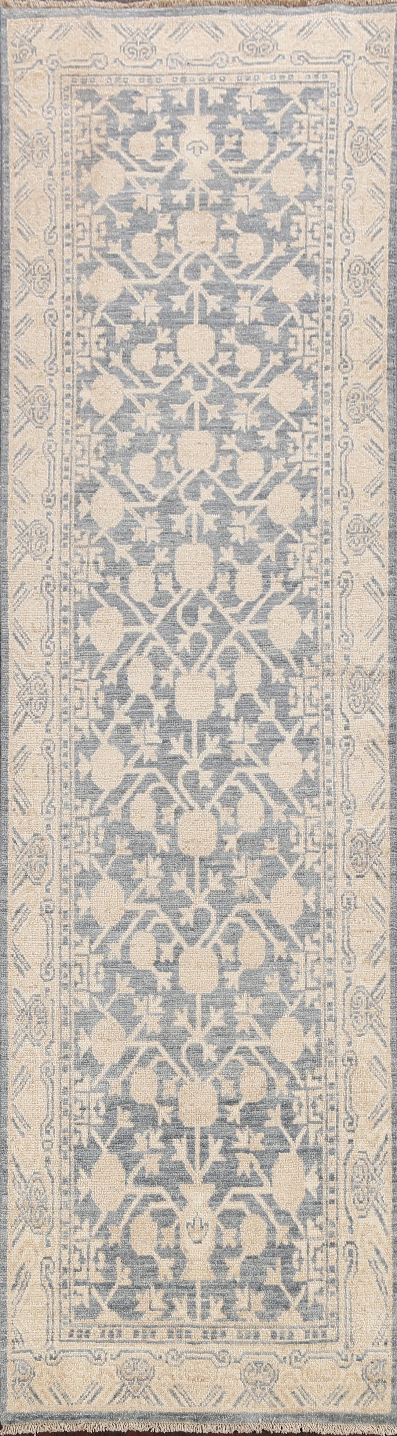 Vegetable Dye Oushak Turkish Oriental Runner Rug 3x9