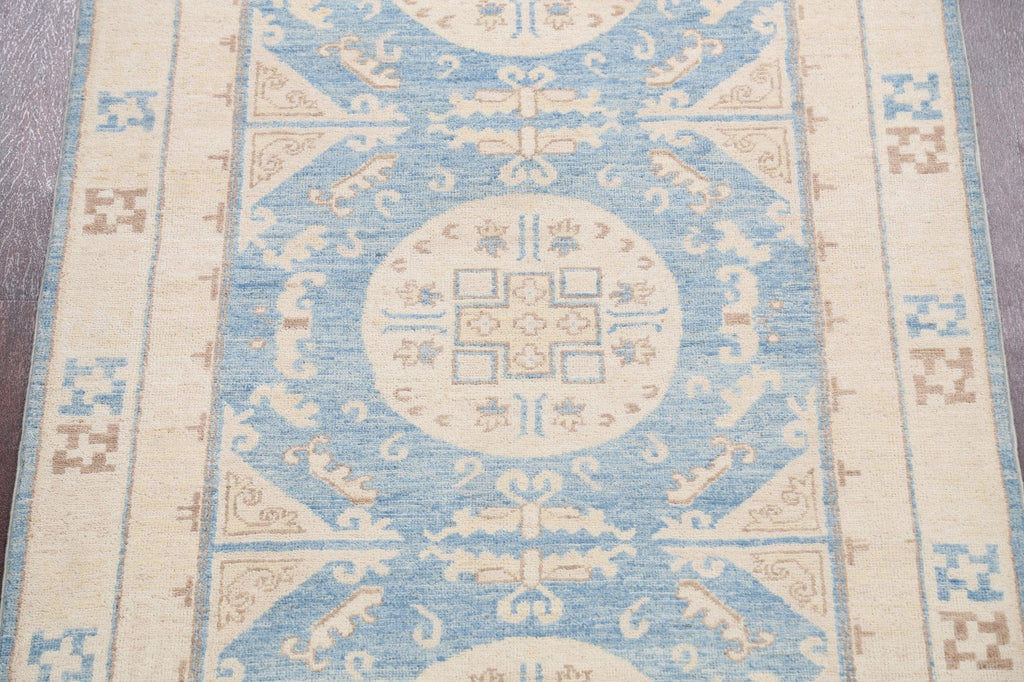 100% Vegetable Dye Oushak Turkish Oriental Runner Rug 4x19