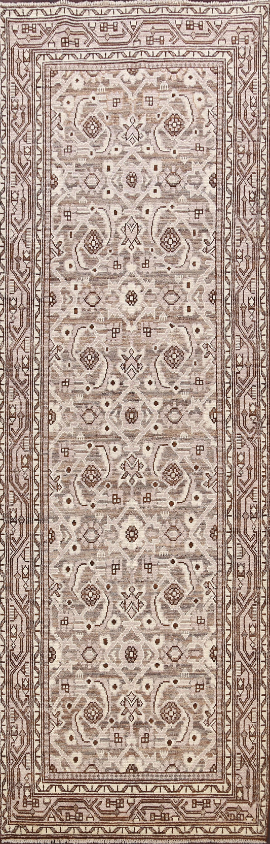 100% Vegetable Dye Oushak Oriental Runner Rug 4x10