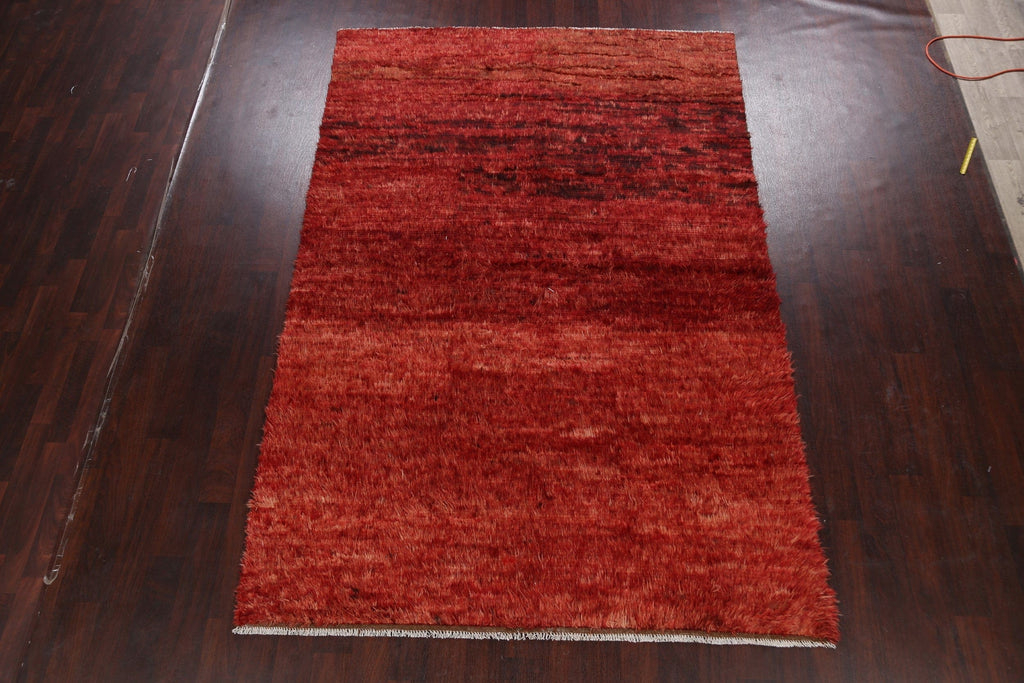 Red Moroccan Oriental Area Rug 6x10