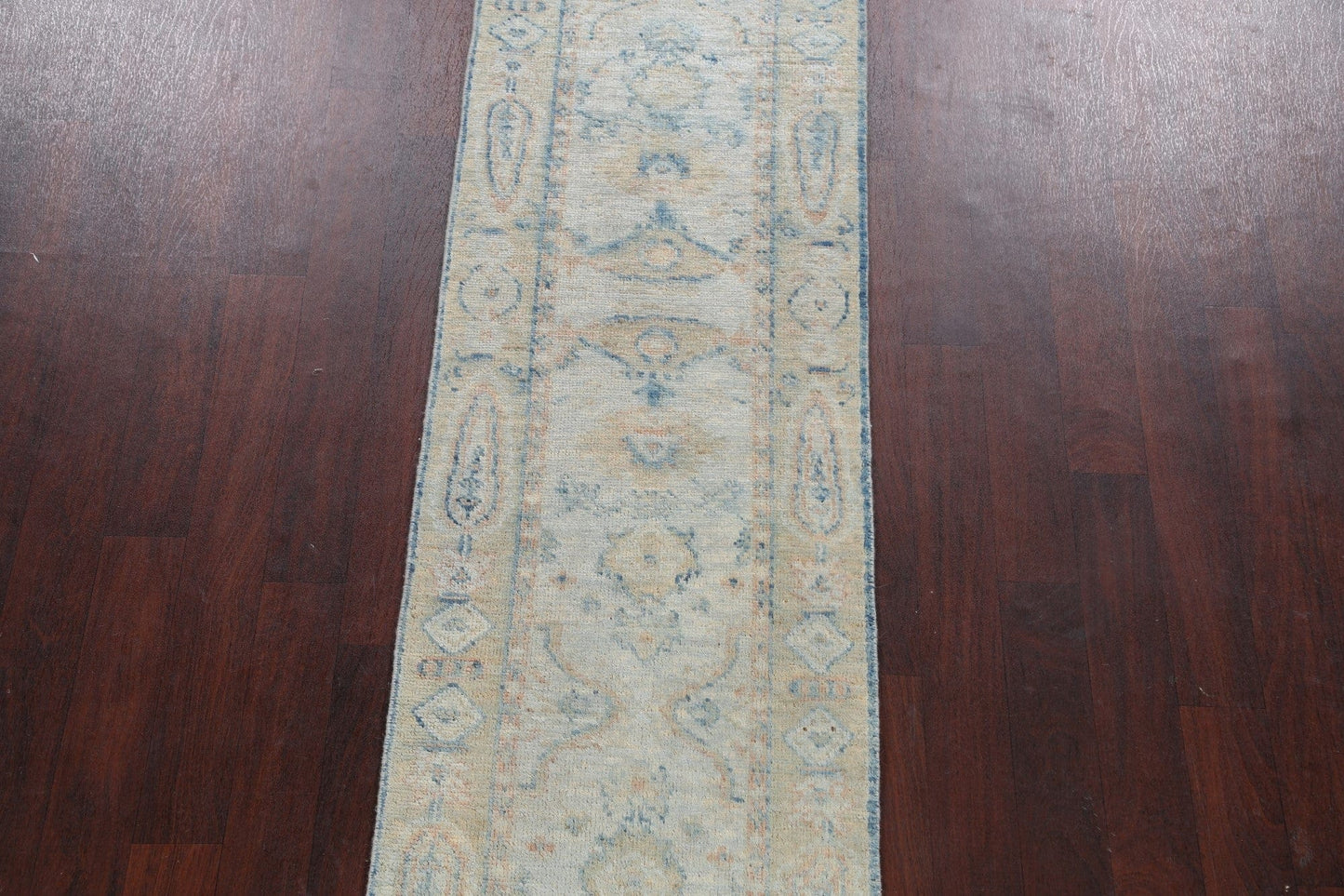 100% Vegetable Dye Oushak Oriental Runner Rug 2x11