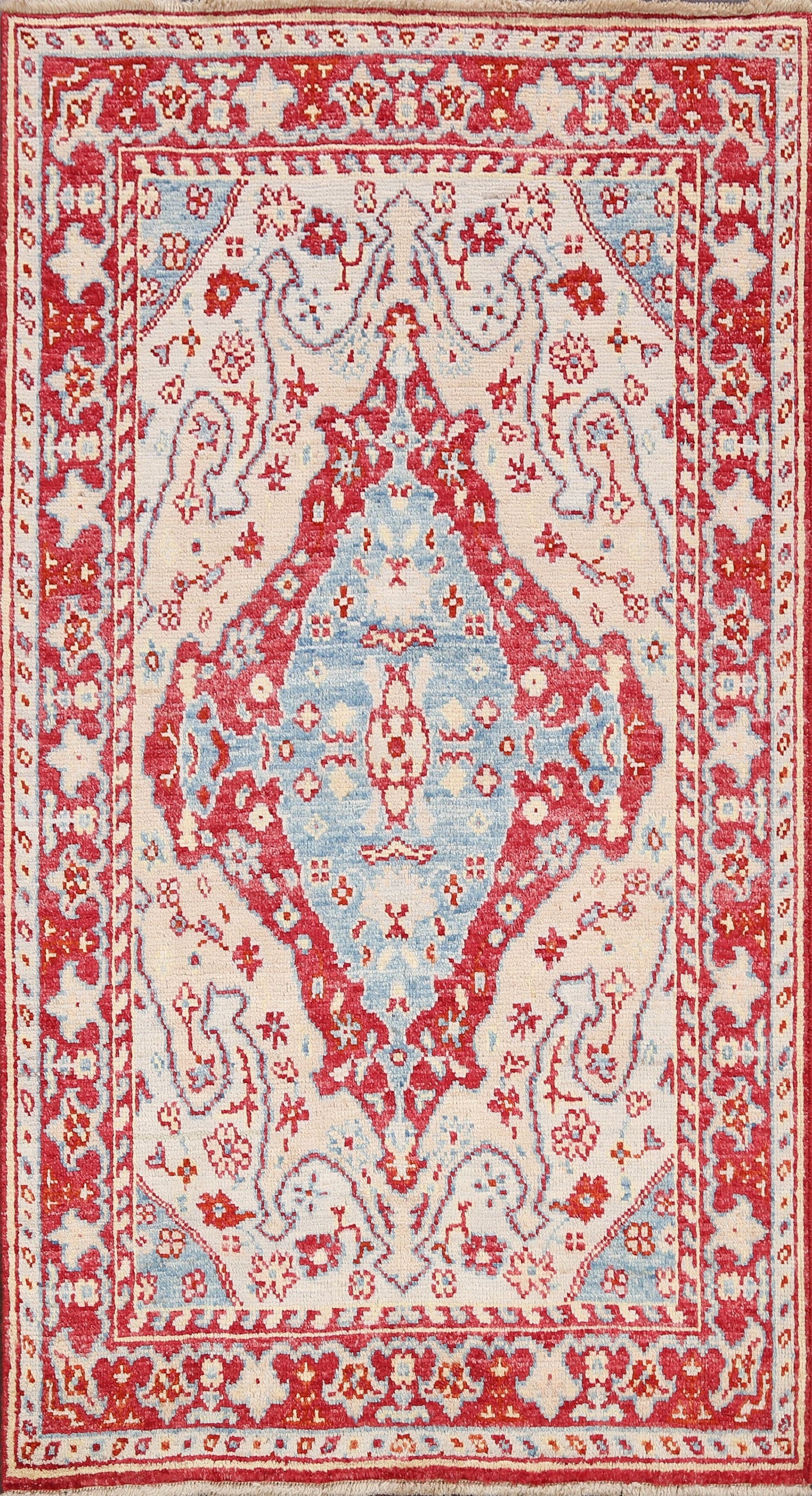 100% Vegetable Dye Oushak Oriental Area Rug 4x6