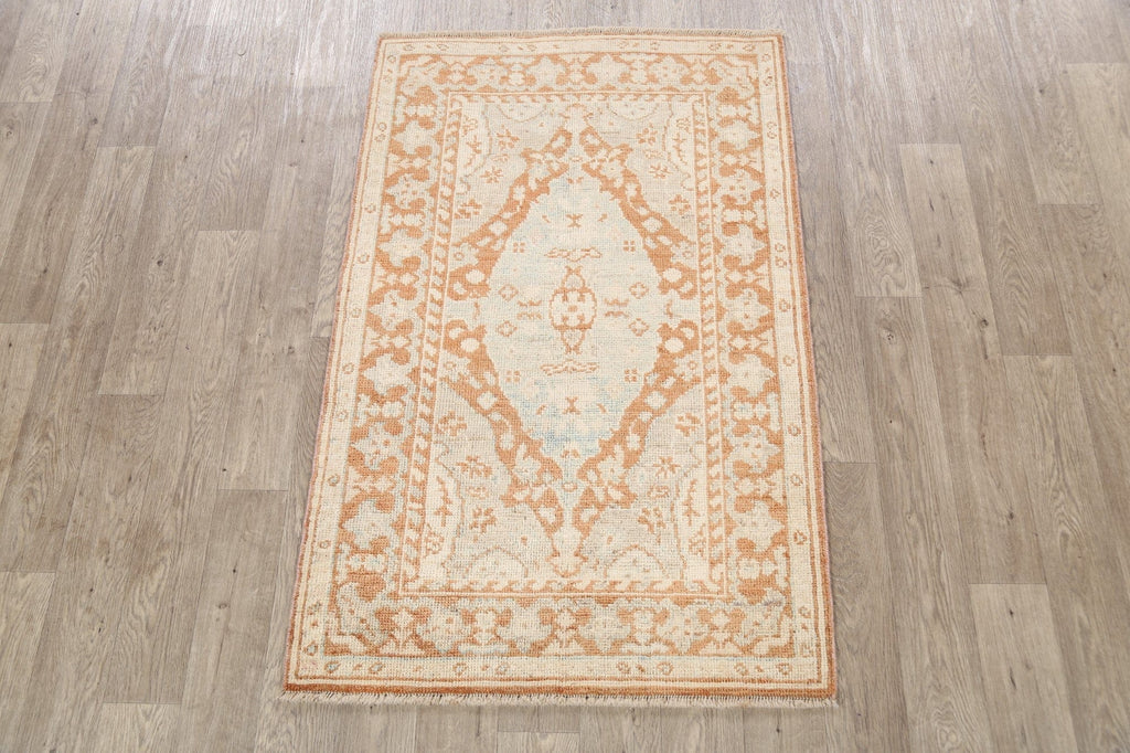 100% Vegetable Dye Oushak Turkish Oriental Area Rug 3x5