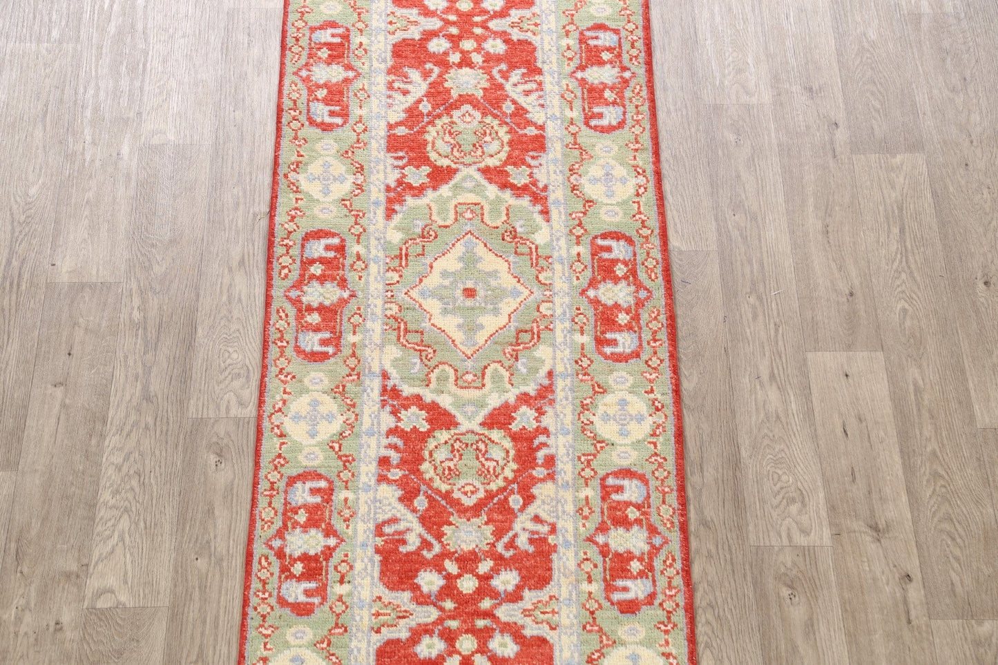 100% Vegetable Dye Oushak Turkish Oriental Runner Rug 3x10