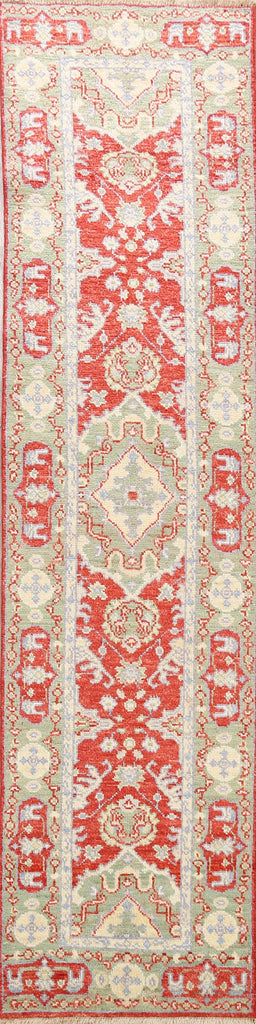 100% Vegetable Dye Oushak Turkish Oriental Runner Rug 3x10