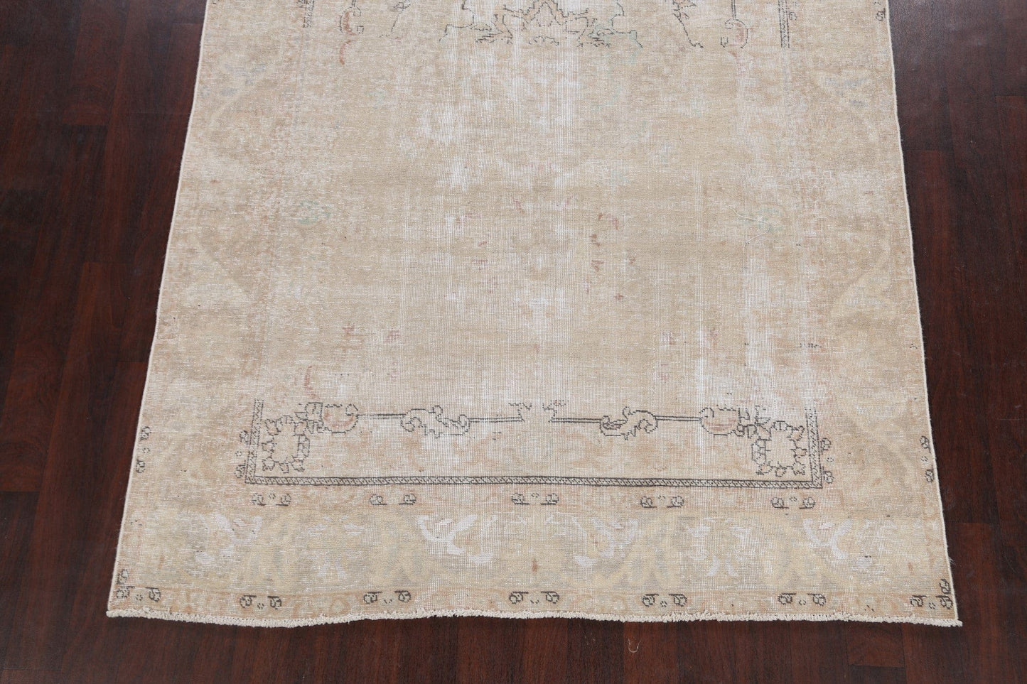 Muted Distressed Tabriz Persian Area Rug 6x10