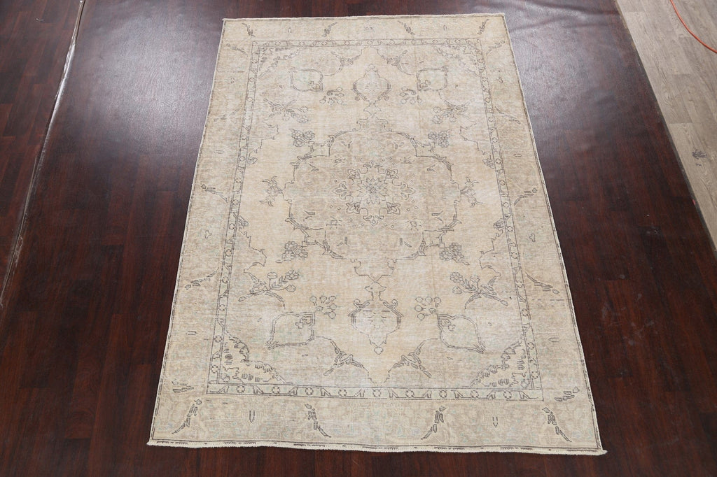 Floral Tabriz Persian Area Rug 6x9