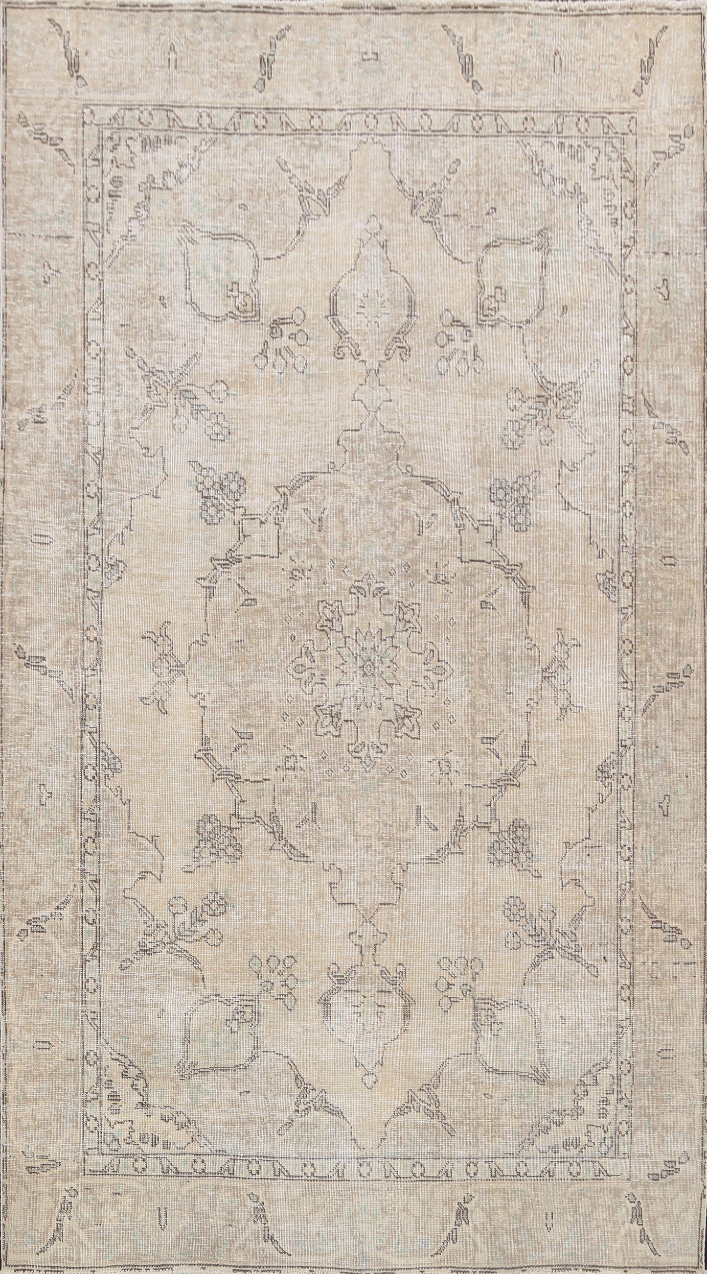 Floral Tabriz Persian Area Rug 6x9