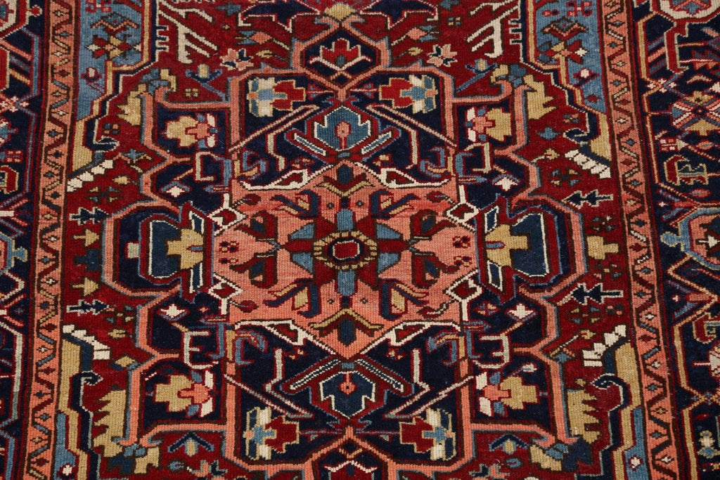 Geometric Heriz Serapi Persian Area Rug 5x6