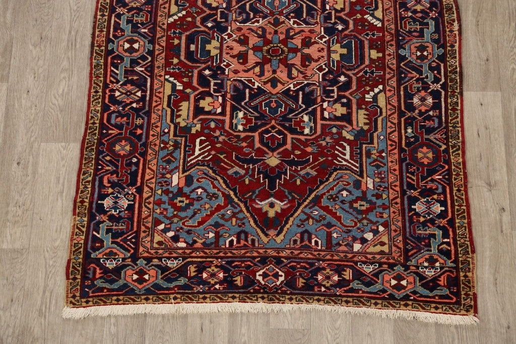 Geometric Heriz Serapi Persian Area Rug 5x6