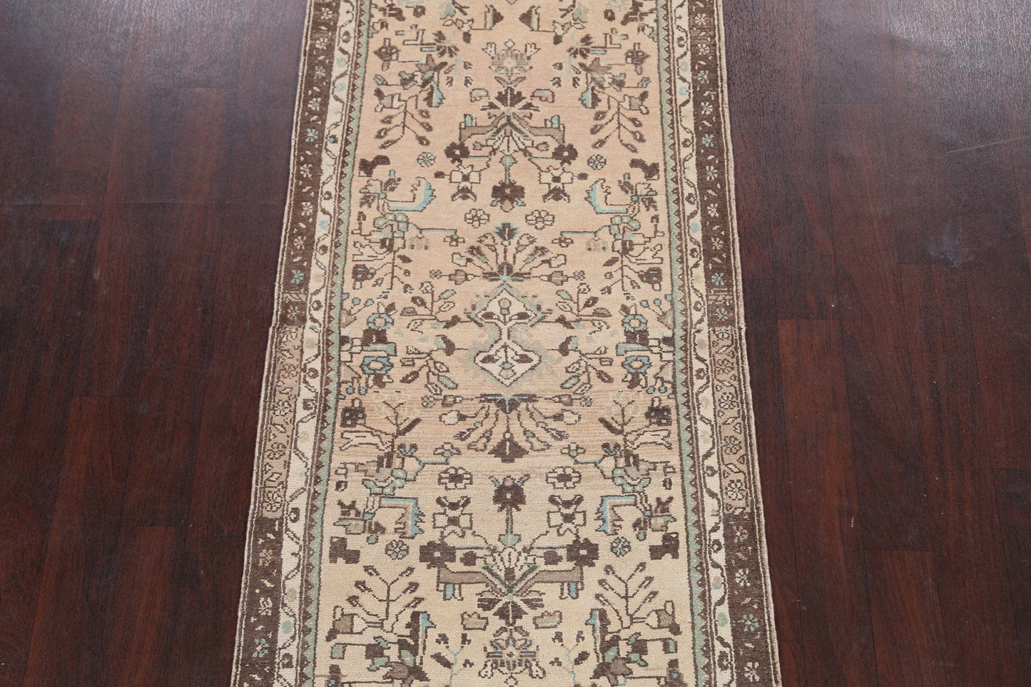 Geometric Hamedan Persian Runner Rug 3x8