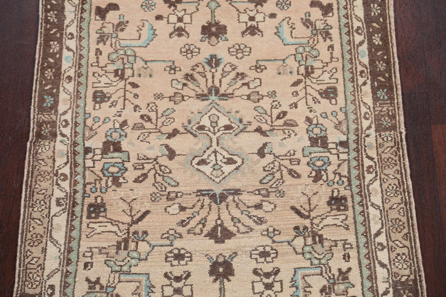 Geometric Hamedan Persian Runner Rug 3x8