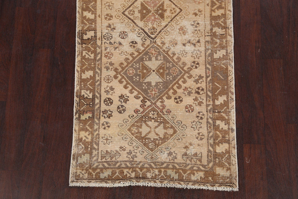 Geometric Meshkin Persian Runner Rug 3x10