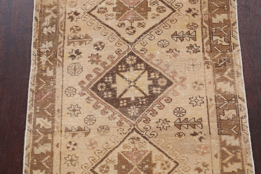 Geometric Meshkin Persian Runner Rug 3x10