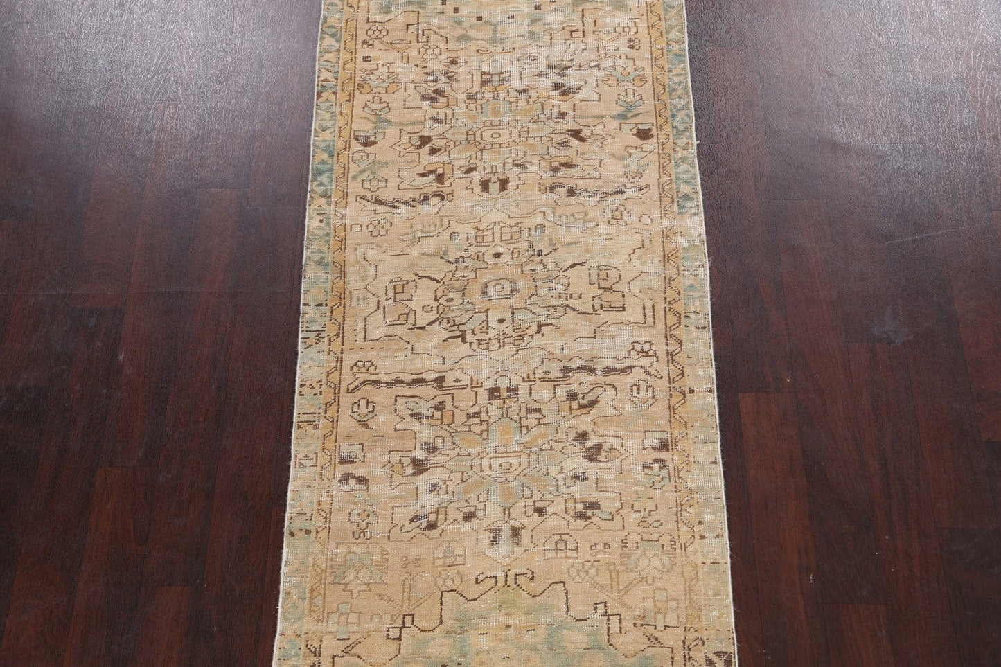 Geometric Tabriz Persian Runner Rug 4x10