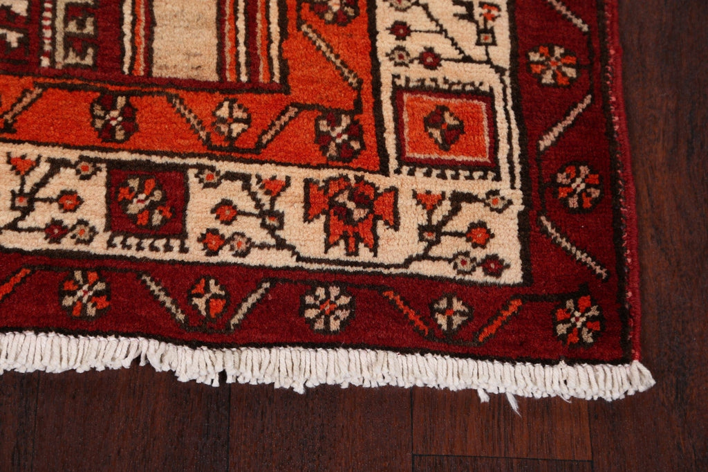 Tribal Geometric Meshkin Persian Runner Rug 4x13