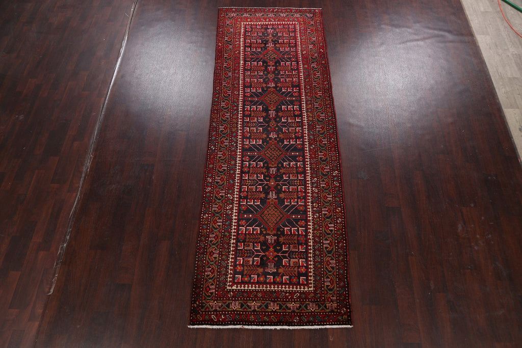 Tribal Geometric Heriz Persian Runner Rug 4x11